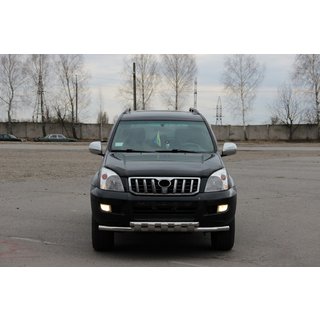 Priekšējā aizsargstanga ST015 (nerūsējošais tērauds) Toyota Land Cruiser Prado 120 2002–2009 foto 2