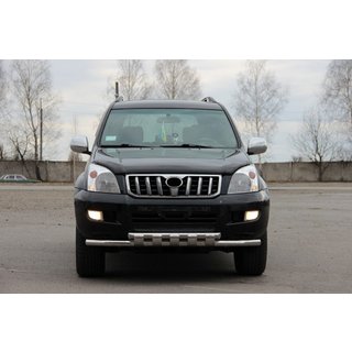 Priekšējā aizsargstanga ST015 (nerūsējošais tērauds) Toyota Land Cruiser Prado 120 2002–2009 foto 3