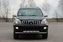 Toyota Land Cruiser Prado 120 2002–2009 Priekšējā aizsargstanga ST015 (nerūsējošais tērauds) foto 3
