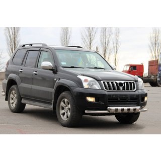 Priekšējā aizsargstanga ST015 (nerūsējošais tērauds) Toyota Land Cruiser Prado 120 2002–2009 foto 4