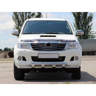 Priekšējais aizsargs ST015 (nerūsējošais tērauds) Toyota Hilux 2006–2015 foto 1