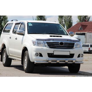 Priekšējais aizsargs ST015 (nerūsējošais tērauds) Toyota Hilux 2006–2015 foto 3