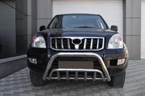 Toyota Land Cruiser Prado 120 2002–2009 Zems bullbar aizsargstienis WT002 (nerūsējošais tērauds) foto 2