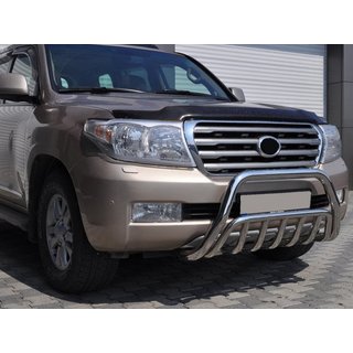 Priekšējais bullbar WT002 (nerūsējošais tērauds) Toyota Land Cruiser 200 2007–2021 foto 1
