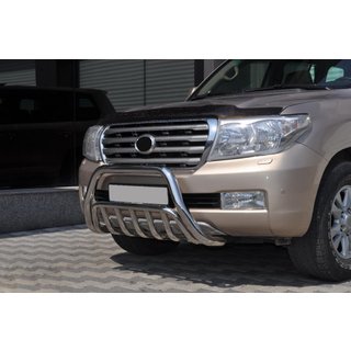 Priekšējais bullbar WT002 (nerūsējošais tērauds) Toyota Land Cruiser 200 2007–2021 foto 2