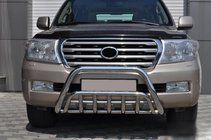 Toyota Land Cruiser 200 2007–2021 Priekšējais bullbar WT002 (nerūsējošais tērauds) foto 4