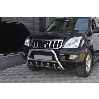 Zemais bullbar WT003 (nerūsējošais tērauds) Toyota Land Cruiser Prado 120 2002–2009 foto 3