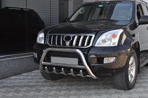 Toyota Land Cruiser Prado 120 2002–2009 Zemais bullbar WT003 (nerūsējošais tērauds) foto 3