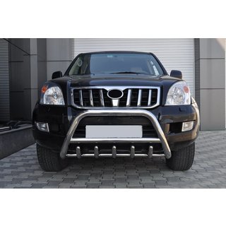 Zemais bullbar WT003 (nerūsējošais tērauds) Toyota Land Cruiser Prado 120 2002–2009 foto 4