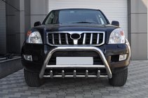 Toyota Land Cruiser Prado 120 2002–2009 Zemais bullbar WT003 (nerūsējošais tērauds) foto 4