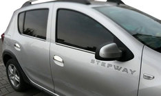 Renault Sandero 2013–2022 Durvju rokturu uzlikas (4 gab., nerūs.) OmsaLine – itāļu nerūsējošais tērauds foto 1