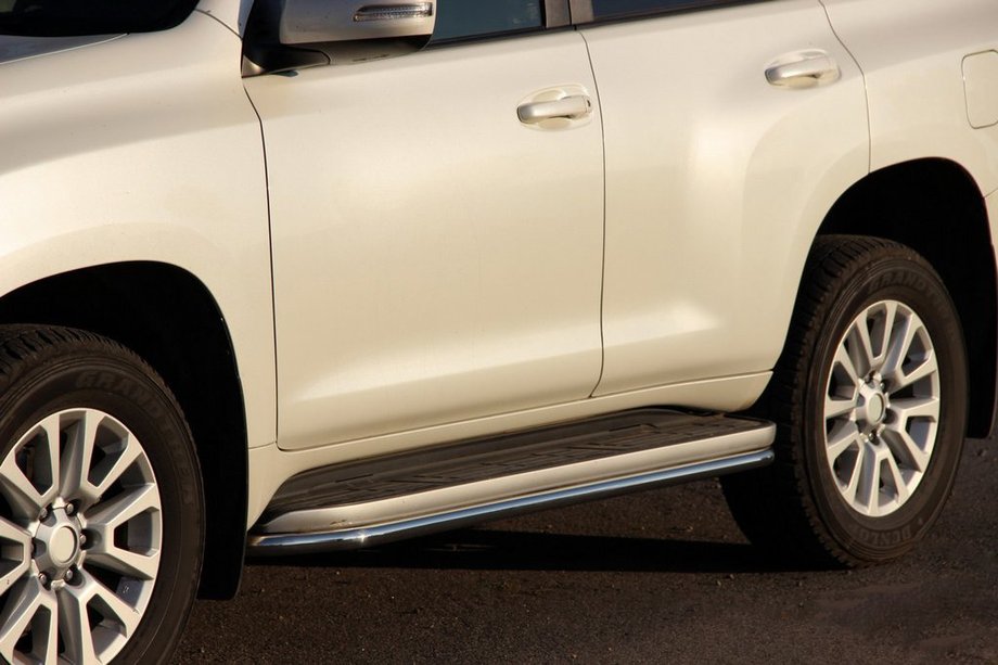 Toyota Land Cruiser Prado 150 2009–2023 Sānu sliekšņu aizsargi BB004 (2 gab., nerūs. tērauds) Image