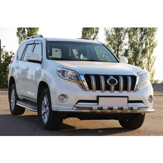 Priekšējais aizsargstienis ST015 (nerūsējošais tērauds) Toyota Land Cruiser Prado 150 2009–2023 foto 4