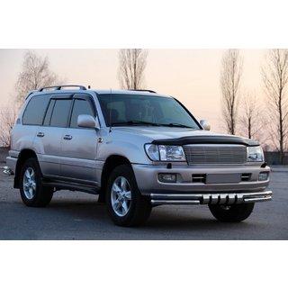 Priekšējā aizsargstanga ST015 (nerūsējošais tērauds) Toyota Land Cruiser 100 1998–2007 foto 3