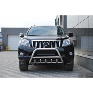 Priekšējais bullbar WT003 (nerūsējošais tērauds) Toyota Land Cruiser Prado 150 2009–2023 foto 4