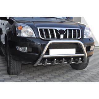 Zemais bullbar WT003 (nerūsējošais tērauds) Toyota Land Cruiser Prado 120 2002–2009 foto 1