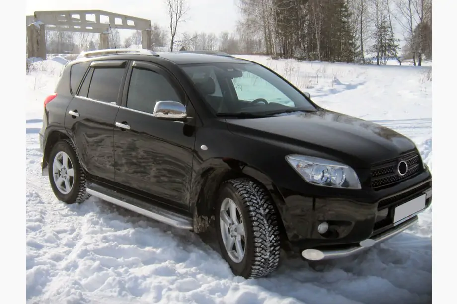 Toyota Rav 4 2006–2013 Ārējās logu apmales (4 gab., nerūsējošais tērauds) Foto 2
