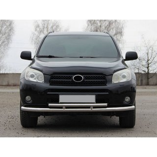 Priekšējais aizsargstienis ST014-1 (nerūsējošais tērauds) Toyota Rav 4 2006–2013 foto 1