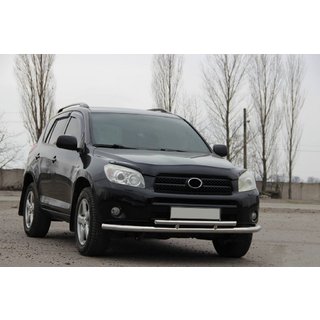 Priekšējais aizsargstienis ST014-1 (nerūsējošais tērauds) Toyota Rav 4 2006–2013 foto 2