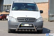 Mercedes Viano 2004–2014 Priekšējais aizsargstienis (bullbar) WT003/004 (nerūsējošais tērauds) 60 mm, ar uzrakstu foto 3