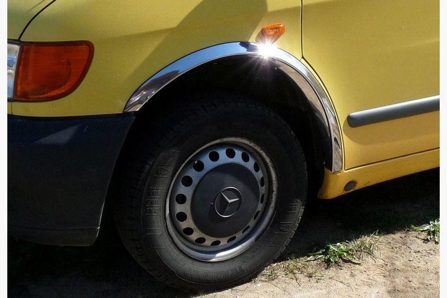 Mercedes Vito W638 1996–2003 Riteņu arku uzlikas (4 gab., nerūsējošais tērauds) Foto 2