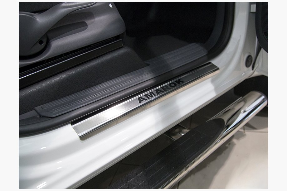 Volkswagen Amarok 2010–2022 Sliekšņu uzlikas Nataniko (4 gab., nerūsējošais tērauds) Premium – 3M līmlente, 0,8 mm Image
