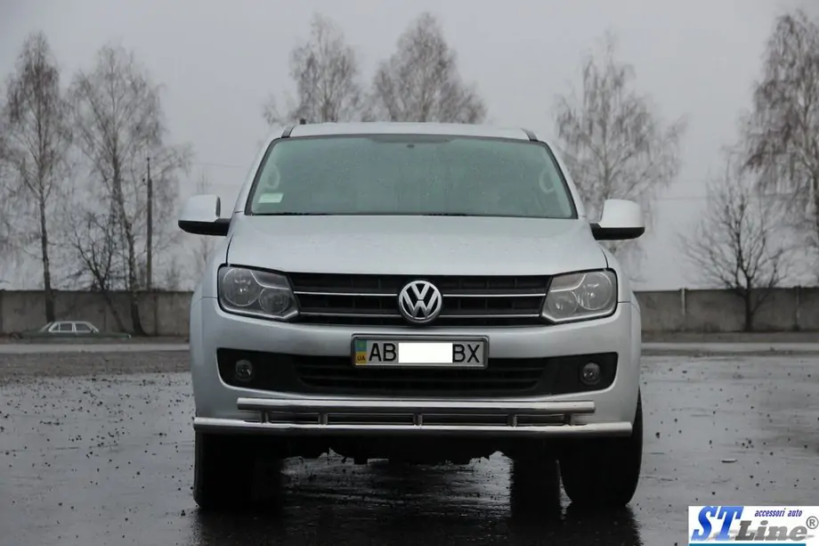Volkswagen Amarok 2010–2022 Priekšējais aizsargstienis ST018-2 (nerūsējošais tērauds) Foto 2
