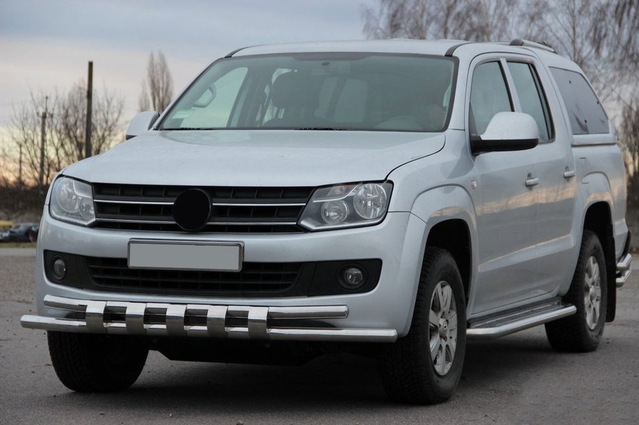 Volkswagen Amarok 2010–2022 Priekšējais aizsargstienis ST015 (nerūsējošais tērauds) Foto 1
