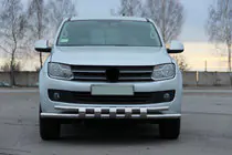 Volkswagen Amarok 2010–2022 Priekšējais aizsargloks F3-08.7 (nerūsējošais tērauds) foto 2