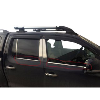 Logu apmales (4 līstes, nerūsējošais tērauds) Volkswagen Amarok 2010–2022 foto 1