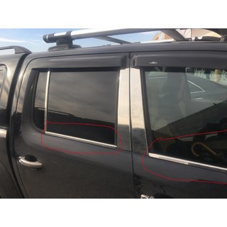 Logu apmales (4 līstes, nerūsējošais tērauds) Volkswagen Amarok 2010–2022 foto 2