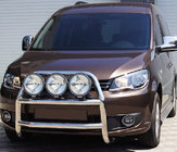Volkswagen Caddy 2010–2015 Priekšējais aizsargstienis (bullbar) WT016 (Ø60 mm, nerūsējošais tērauds) foto 1
