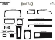 Volkswagen Golf 3 1991–2001 Paneļa uzlikas Melns foto 6