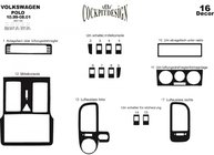 Volkswagen Polo 1994–2001 Instrumentu paneļa uzlikas (1999-2001) Alumīnijs foto 3