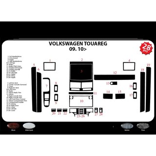 Paneļa uzlikas Volkswagen Touareg 2002–2010 foto 2