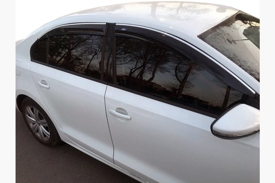 Volkswagen Jetta 2011–2018 Logu deflektori ar hroma līsti (4 gab., Niken) Image