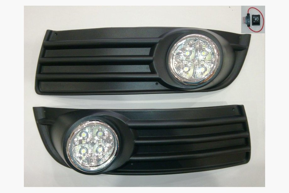 Volkswagen Jetta 2006–2011 Miglas lukturi ar LED ieliktņiem Image