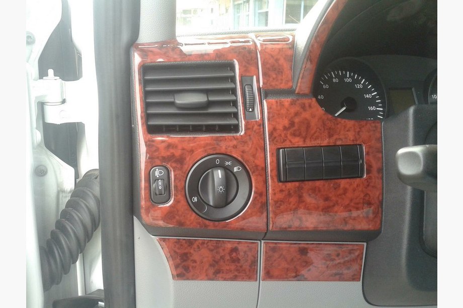 Volkswagen Crafter 2006–2016 Paneļa dekoratīvo uzliku komplekts (50 detaļas) Karbon Foto 8