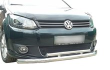 Volkswagen Caddy 2010–2015 Priekšējais dubultais aizsargstienis 70/48 mm (nerūsējošais tērauds) foto 1