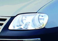 Volkswagen Caddy 2004–2010 Priekšējo lukturu uzlikas (2 gab., nerūsējošais tērauds) foto 4