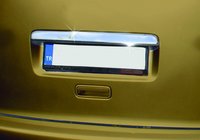 Volkswagen Caddy 2010–2015 Uzlika virs numura zīmes (1 durvju, nerūsējošais tērauds) foto 2