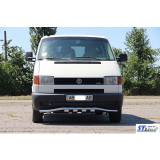 Priekšējais aizsargs ar režģi ST010 (nerūsējošais tērauds) Volkswagen T4 Transporter 1990–2003 foto 2
