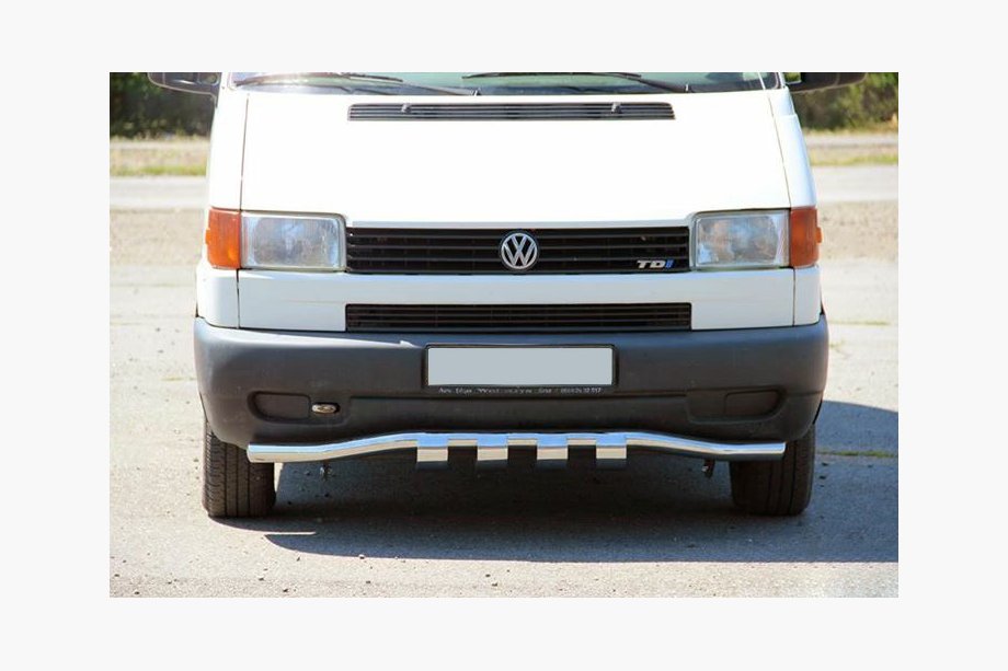 Volkswagen T4 Caravelle/Multivan 1990–2003 Priekšējais aizsargs ar režģi ST010 (nerūsējošais tērauds) Image