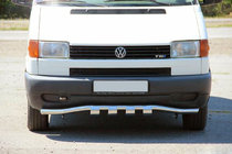 Volkswagen T4 Caravelle/Multivan 1990–2003 Priekšējais aizsargs ar režģi ST010 (nerūsējošais tērauds) foto 1