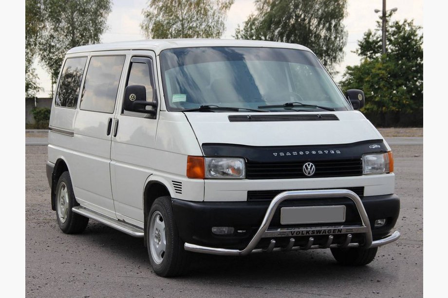 Volkswagen T4 Caravelle/Multivan 1990–2003 Priekšējais aizsargstienis (bullbar) WT003 Plus-1 (nerūsējošais tērauds) Image