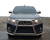 Toyota Hilux 2015– Priekšējais aizsargstienis F1-59 (nerūsējošais tērauds) foto 1