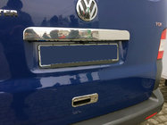 Volkswagen T5 Multivan 2003–2010 Nerūsējošā tērauda uzlika virs numurzīmes piektajām durvīm Bez uzraksta, Carmos – turku tērauds foto 1