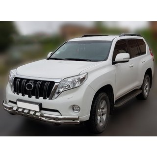 Priekšējais aizsargstienis F3-31 (nerūsējošais tērauds) Toyota Land Cruiser Prado 150 2009–2023 foto 1