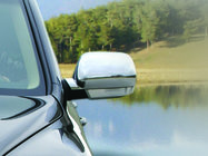 Volkswagen Touareg 2002–2010 Spoguļu uzlikas 2003-2007 (2 gab., nerūsējošais tērauds) OmsaLine – itāļu nerūsējošais tērauds foto 2