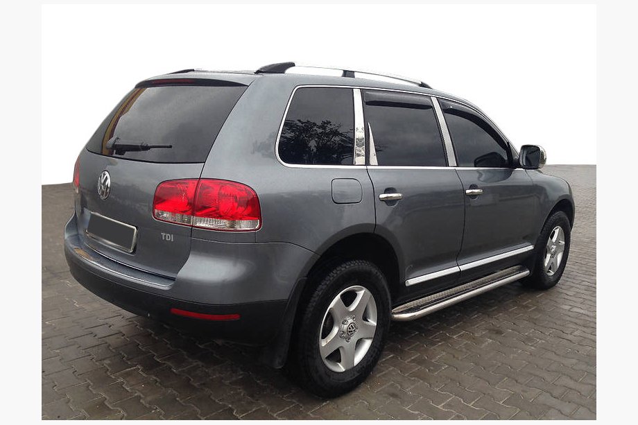 Volkswagen Touareg 2002–2010 Jumta reliņi hromēti (plastmasas kājas) Metāla kājiņa Image